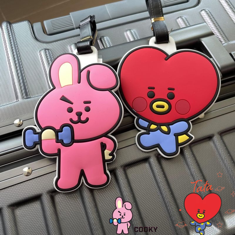 Travel Accessories Organizer - Gantungan kunci kartun BT21 lucu Kawaii,