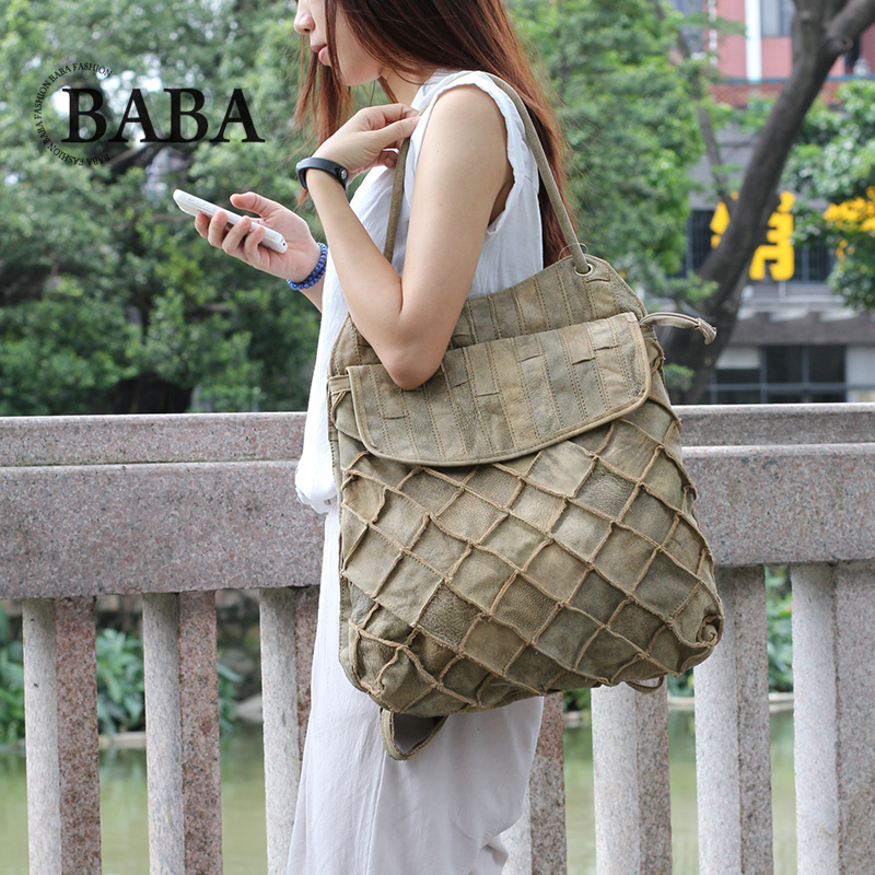 Travel Accessories Holder - Ransel Eropa/Amerika Baru Ransel Kulit Kapasitas