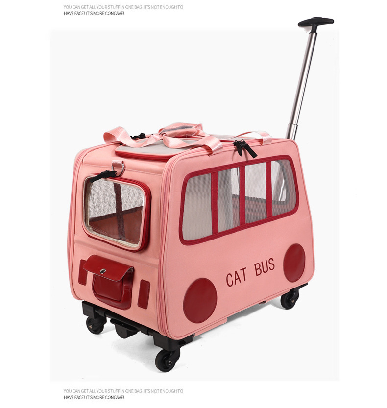 Travel Accessories Dog - Tas Troli Perjalanan Hewan Peliharaan Multifungsi,