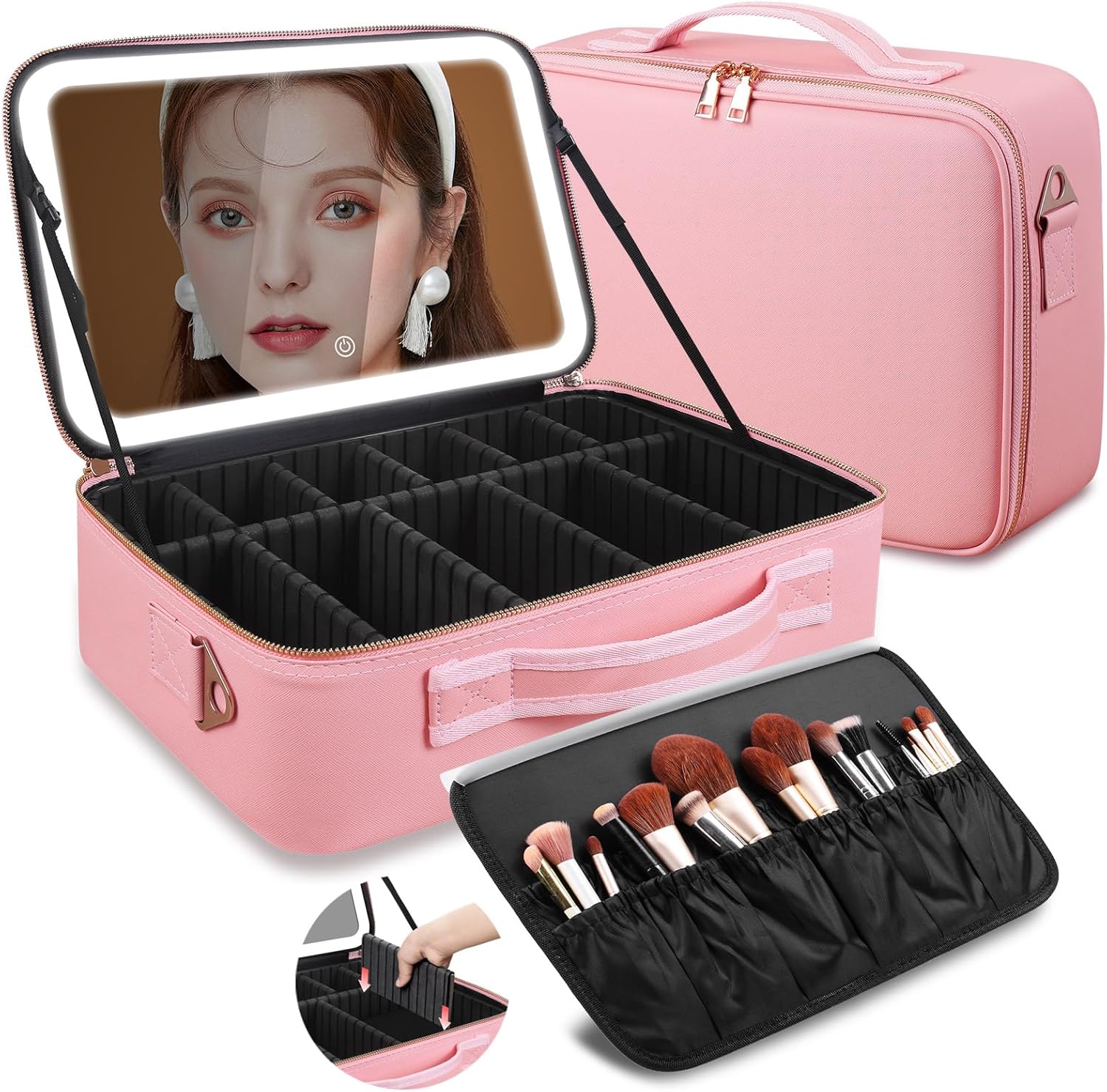 Travel Accessories Organizer - Tas Makeup Kapasitas Besar 15''X11'' dengan
