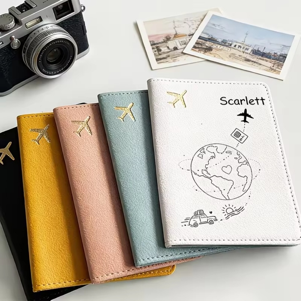 Sampul Paspor dengan Teks Nama - Travel Accessories Plane ulasan dan harga