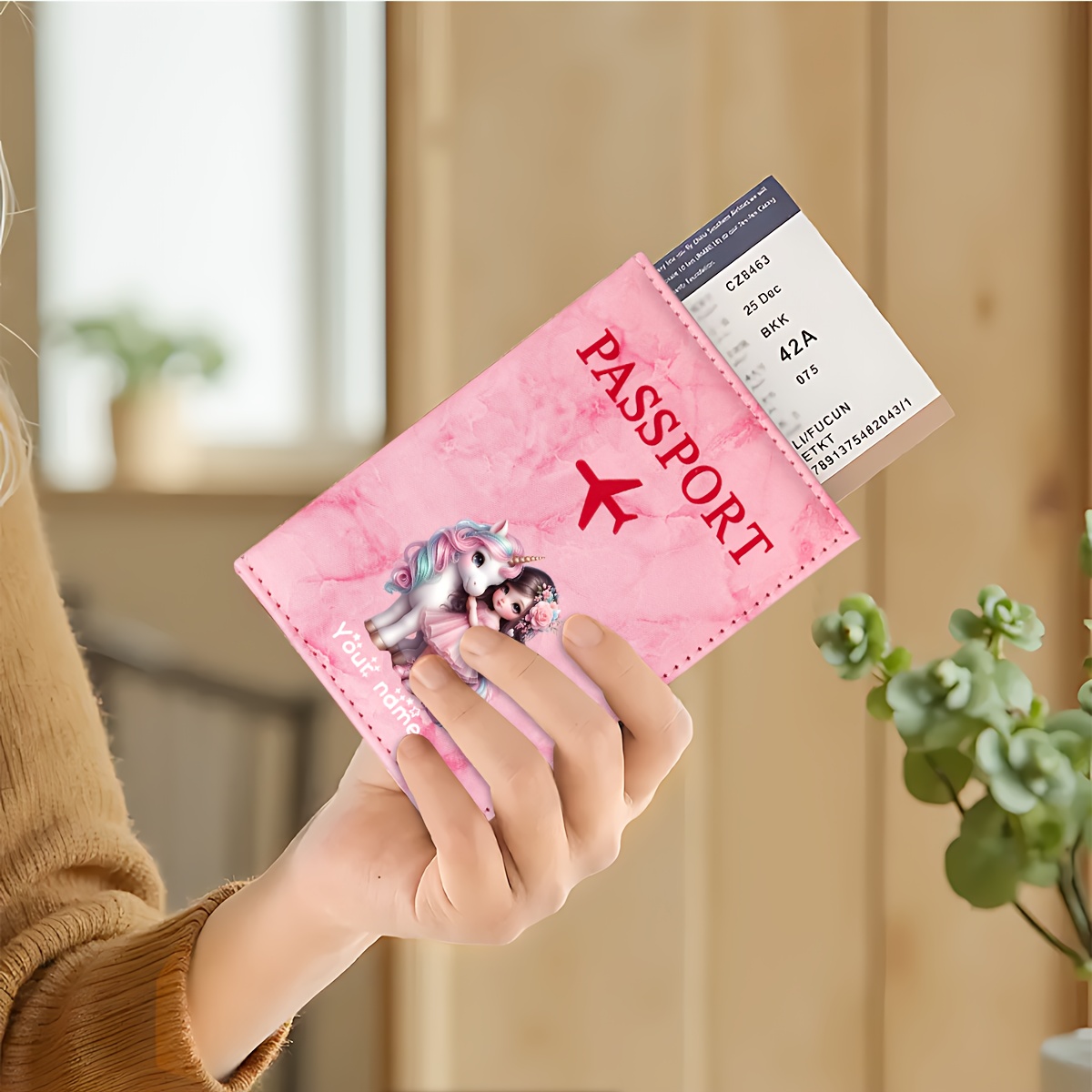Tempat Paspor PU Pola Unicorn  - Travel Accessories Plane ulasan dan harga