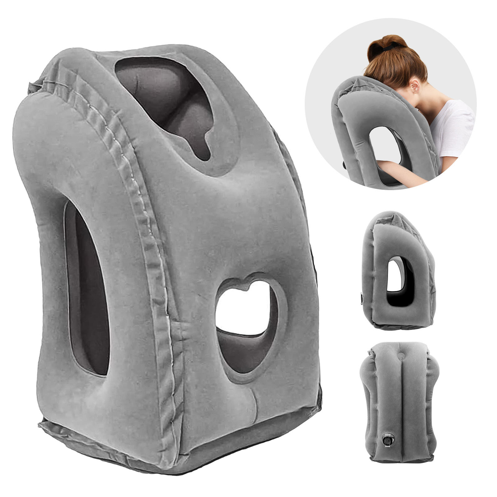 Bantal perjalanan tiup 1 buah, - Travel Accessories Plane ulasan dan harga