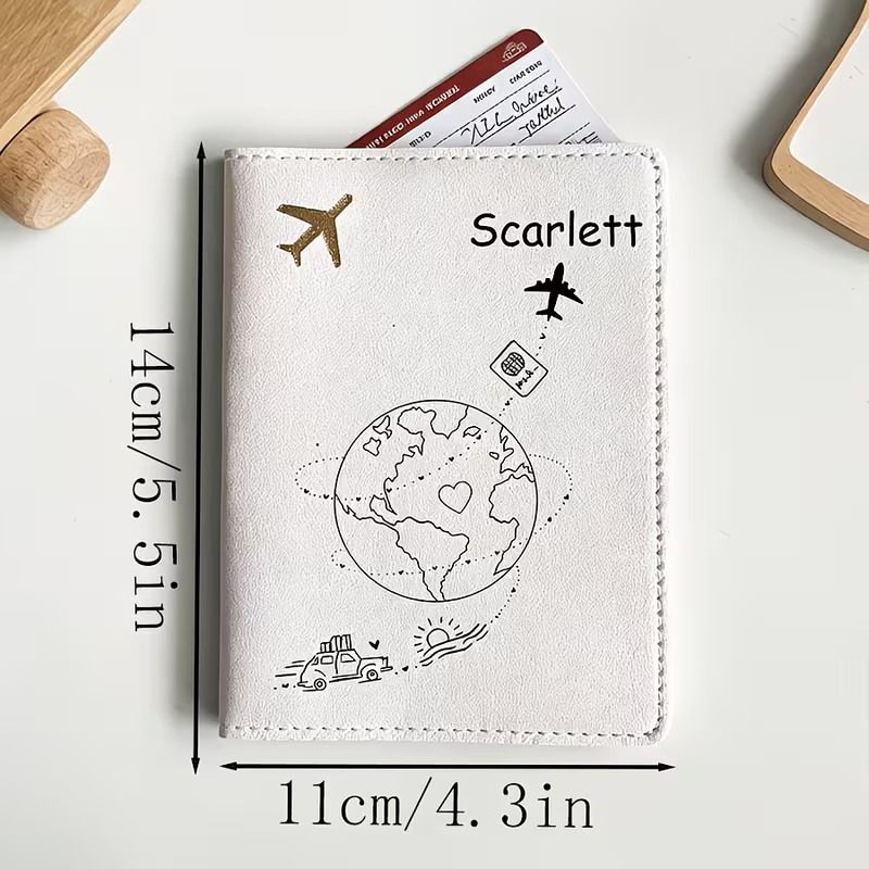 Sampul Paspor dengan Teks Nama - Travel Accessories Plane ulasan dan harga