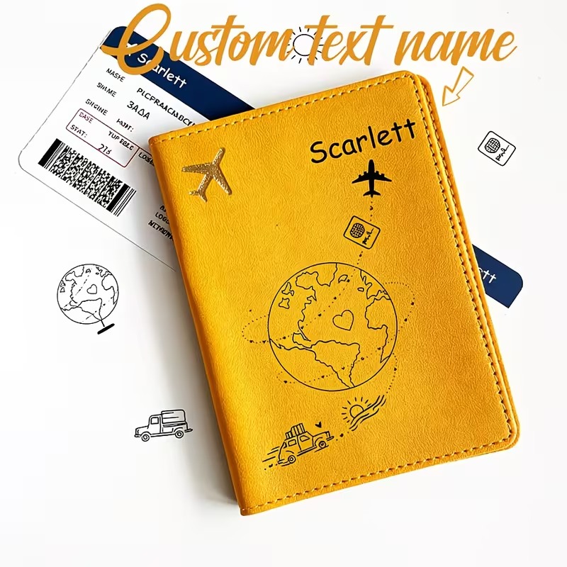 Sampul Paspor dengan Teks Nama - Travel Accessories Plane ulasan dan harga