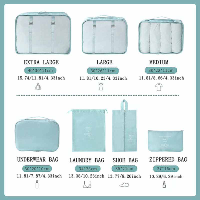 7 Buah Set Kubus Pengemas Perj - Travel Packing Cube ulasan dan harga