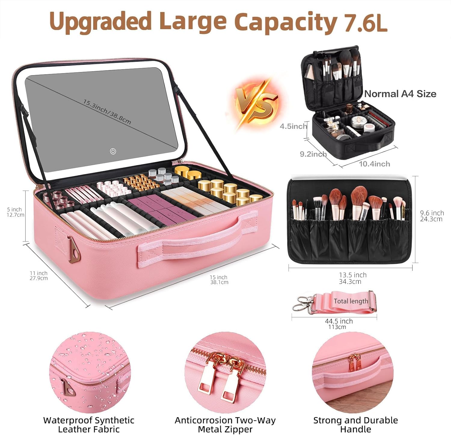 Tas Makeup Kapasitas Besar 15' - Travel Accessories Organizer ulasan dan harga